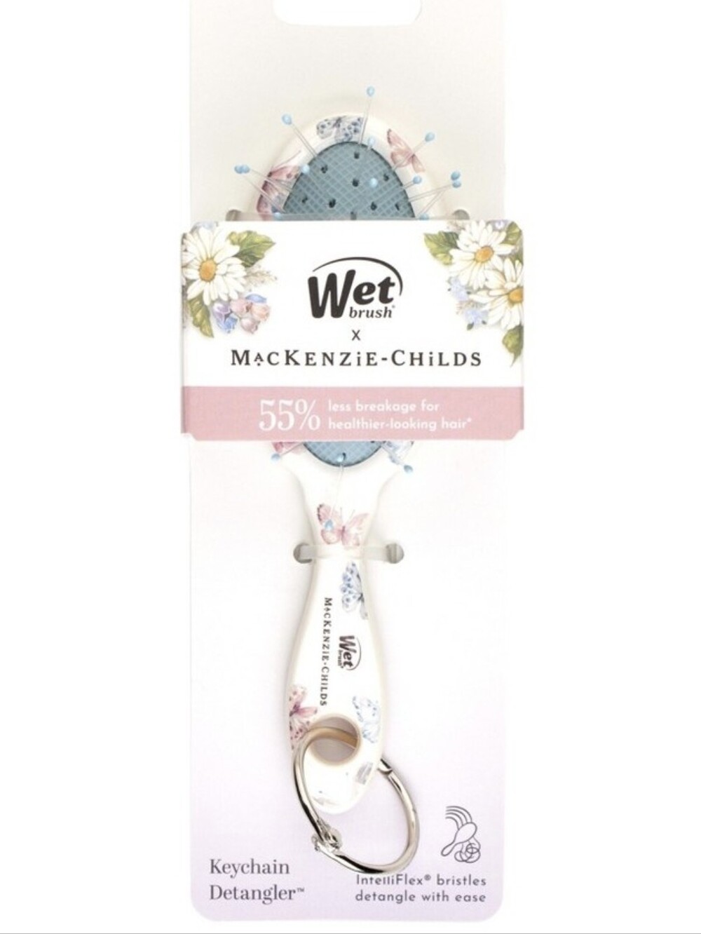 Wet Brush x MacKenzie-Childs Keychain Detangler Hair Brush- Butterfly Hill